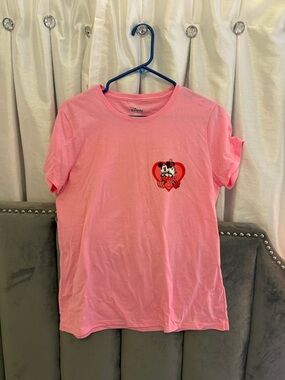 Disney Pink Mickey & Minnie Heart Pocket Tee
